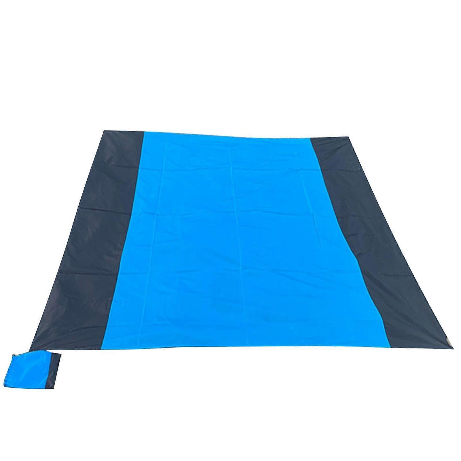 Stranddecke Picknickdecken Extra Große Faltbare Strandmatte Blau Leicht Tragbare Wasserdichte Picknickdecke Für Familienausflüge