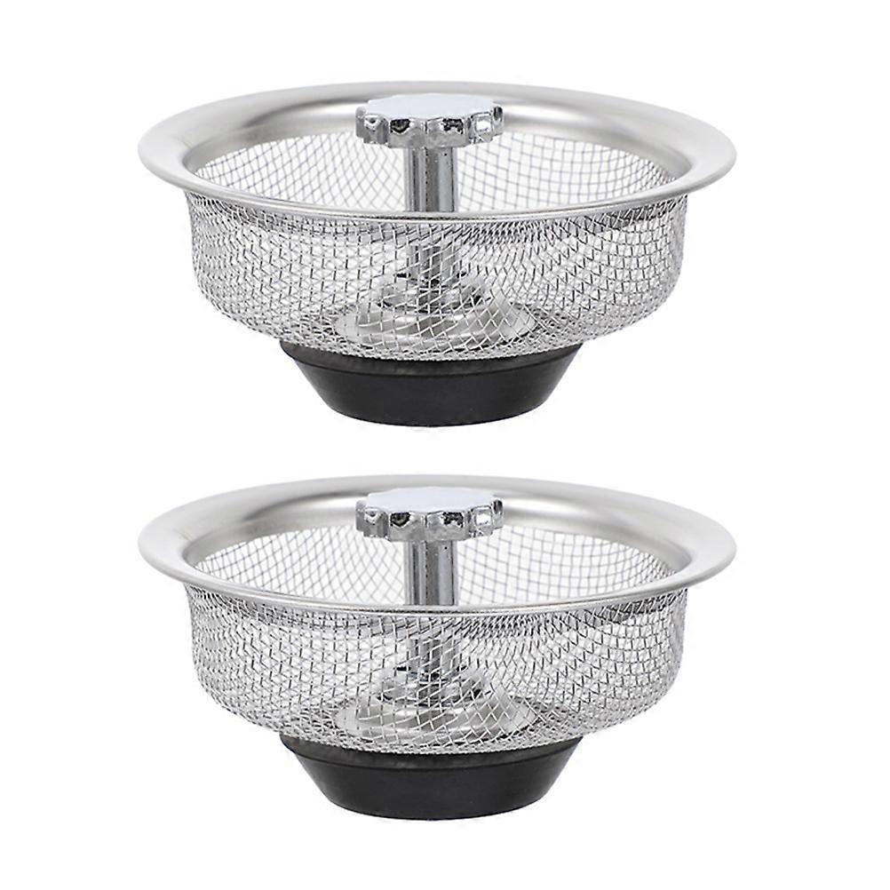 Sink Strainer Stainless Steel Kitchen Sink Stopper for 2Pcs Set