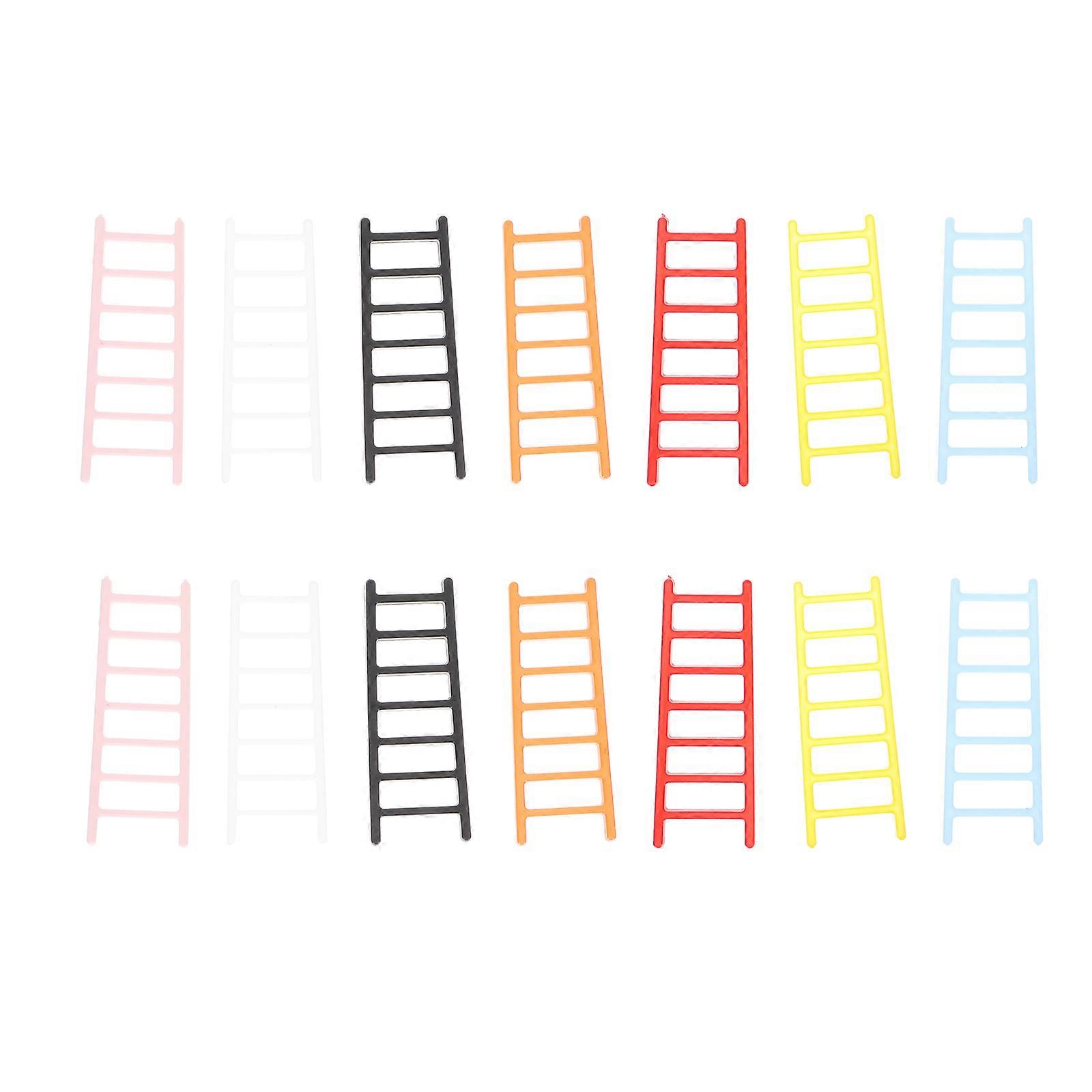 14PCS Simulation Ladder Decoration Plastic Stairs Micro-landscape Adornment