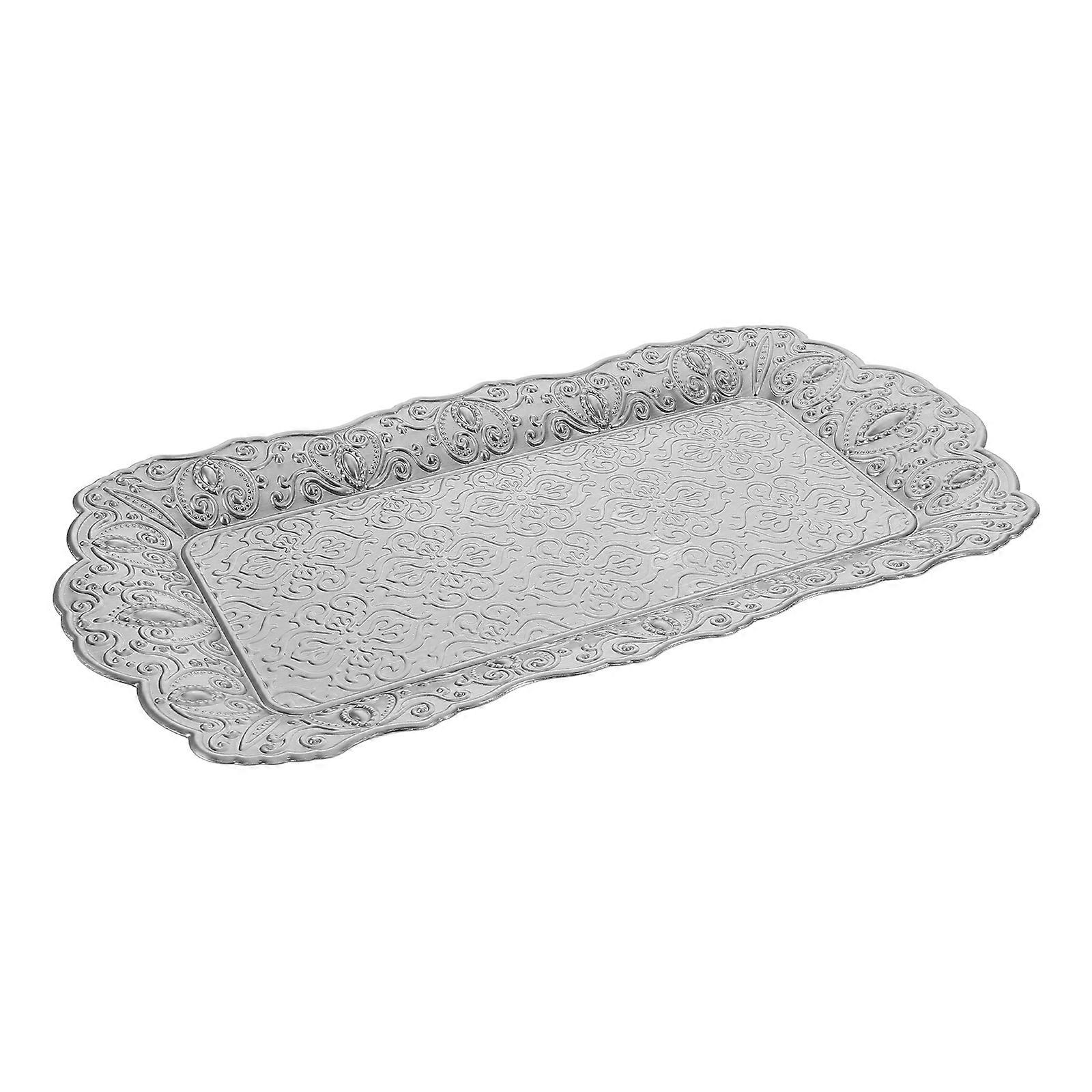Serving Tray Rectangular Aluminium Alloy For Family Gatherings Casual Gatherings Large Capacity 1Set