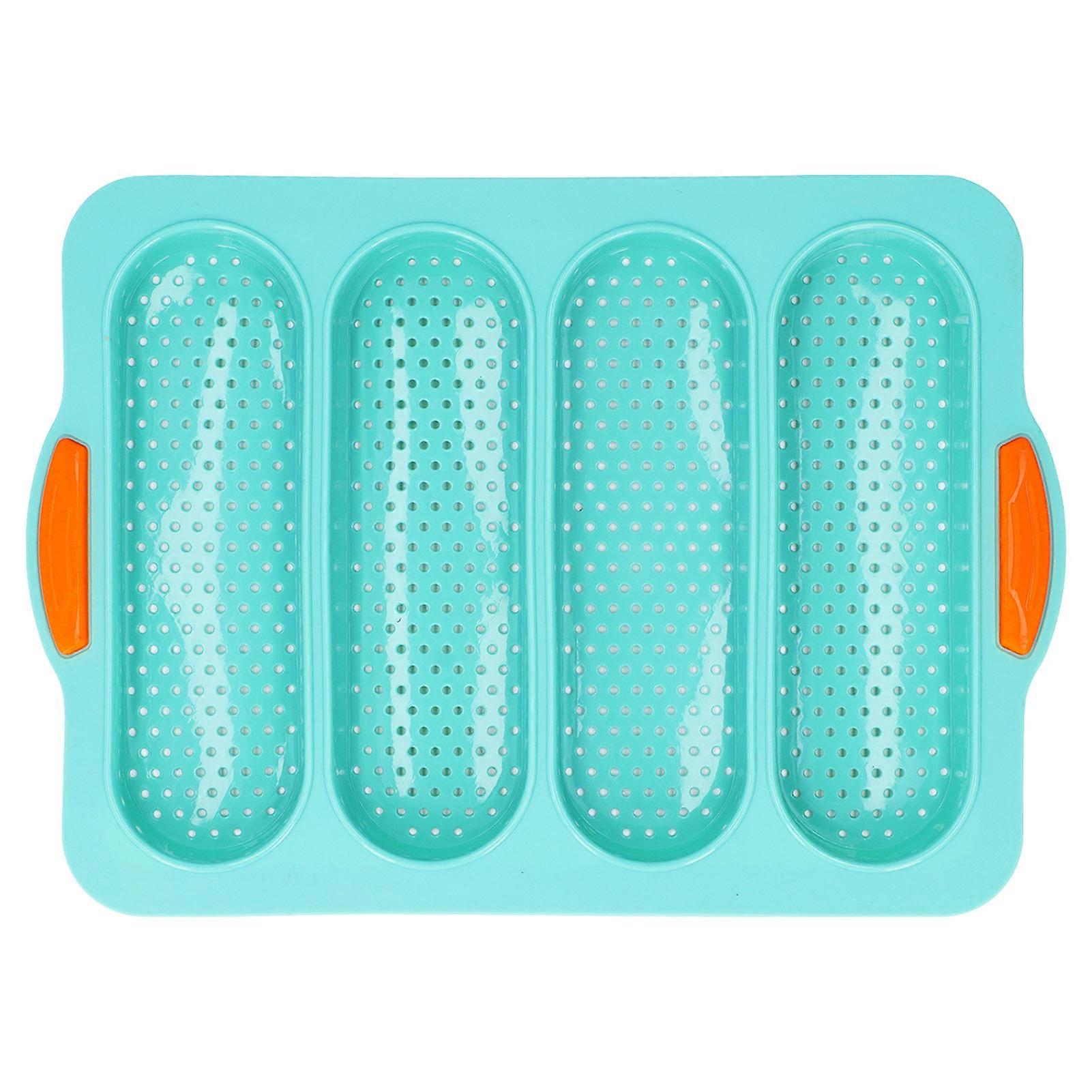 Baguette Mold 4 Grooves Silicone Soft Smooth Surface Bread Mould Baking Pan Kitchen Tool