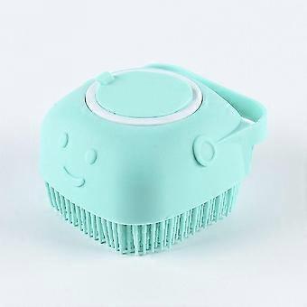 Pet Massasje Brush silikon gummi badebørste med sjampo dispenser for hund katt silikon massasje badebørste for kjæledyr dusj