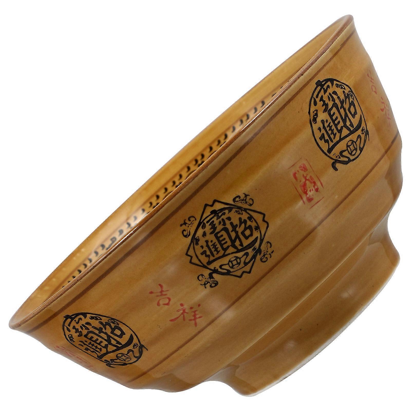 Dinner Bowls Ceramic Round Style Suitable for Hot and Cold Meals 7.1×7.1×3.5in Yellow 1Pcs
