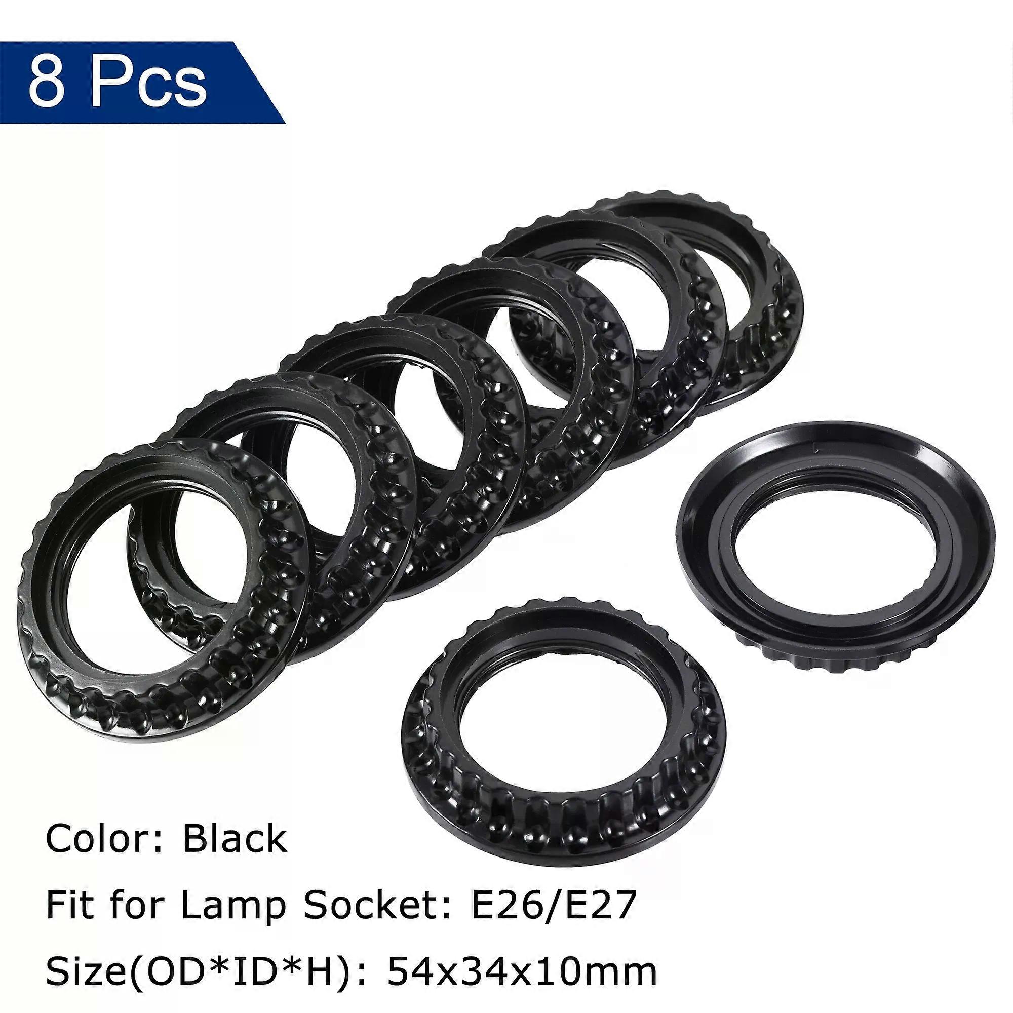 8-16Pcs E14 E26/E27 Lampshade Collar Rings Threaded Candelabra Base Retainer Lock Light Shades Socket Reducing Ring Bulb Holder