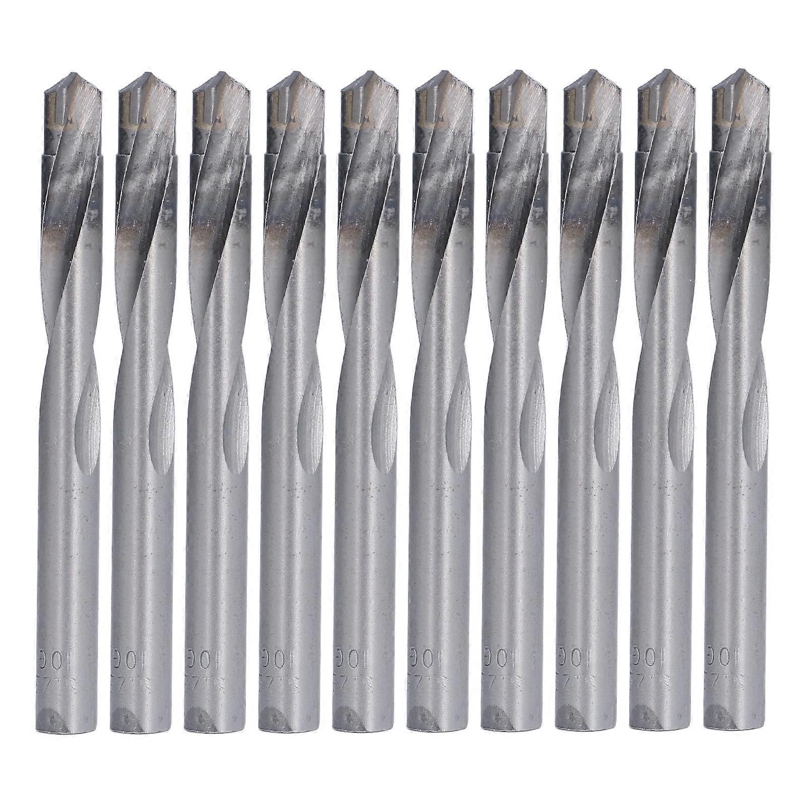 10Pcs End Mill Cutter Tungsten Steel High Hardness Wear Resistant Wide Application CNC Router Bits