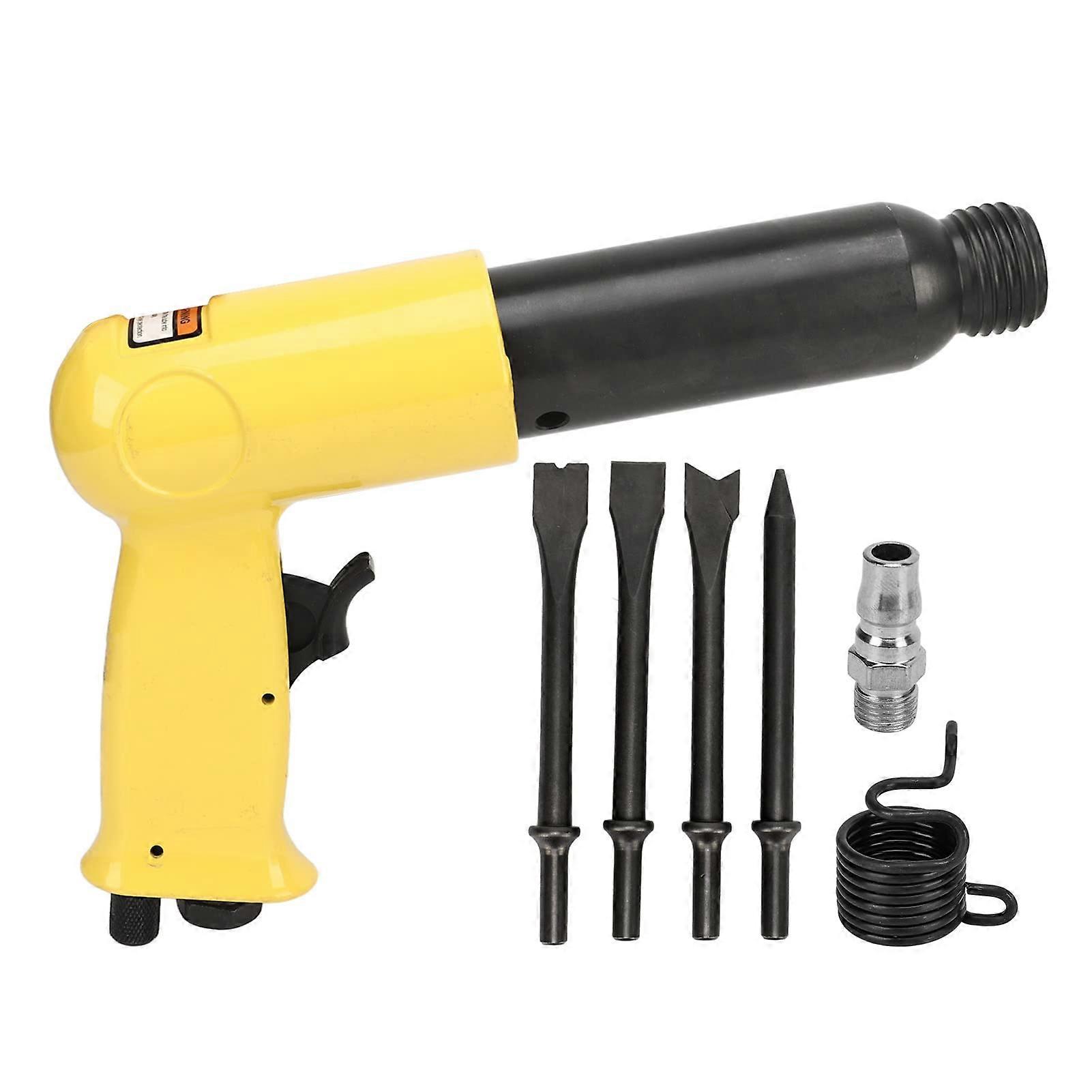 Air Hammer Set Pneumatic Chisel Hammer Tool Kit 1/4' Inlet 2200RPM Dust Removal