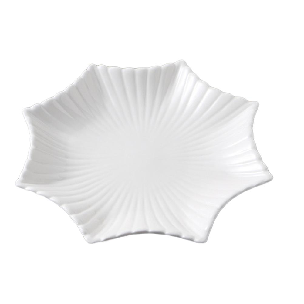 Plat à dessert récipient en céramique design moderne pour faveur de fête blanc 20X20X4CM Décoration 1Set