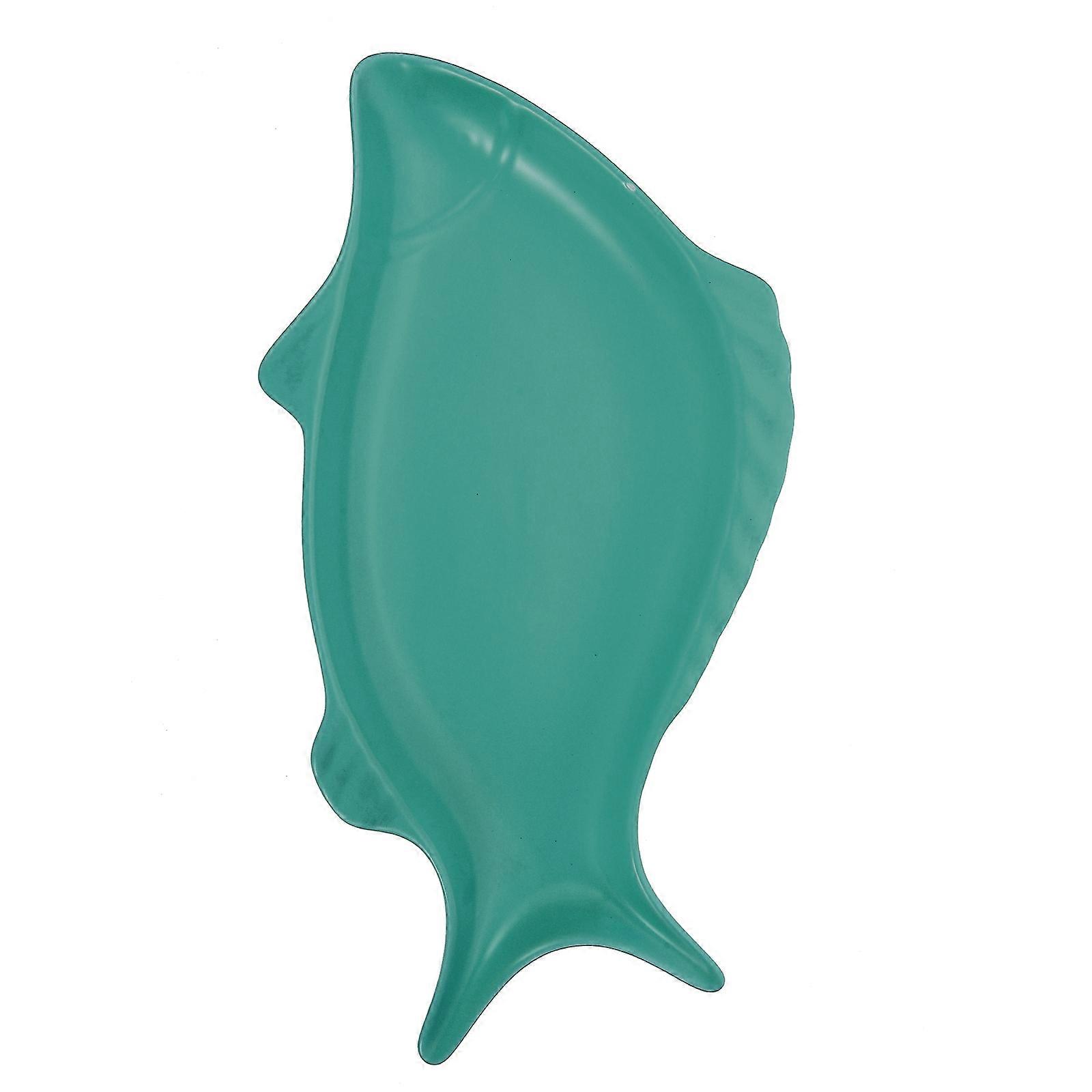 Ceramic Fish Shaped Dinner Plate, Multi Functional Food Serving Dish for Meat, Fruit, and More, Lightweight and Portable