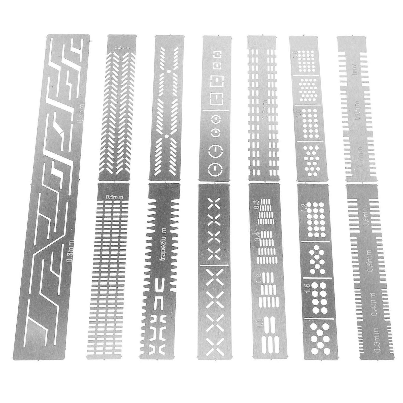 Diy Stencil Ruler Tool Stainless Steel Figure Craft Ruler For Model Making Projects 900X630X010Cm 1Set