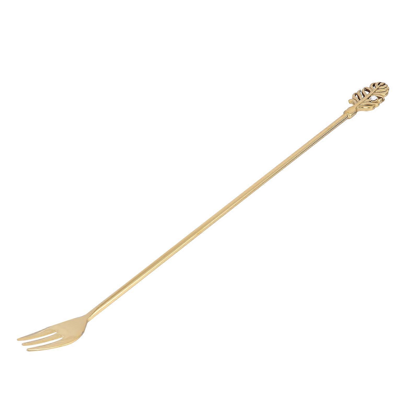 Stainless Steel Fork for Home Use Golden Color and Corrosion Resistant 1 Piece