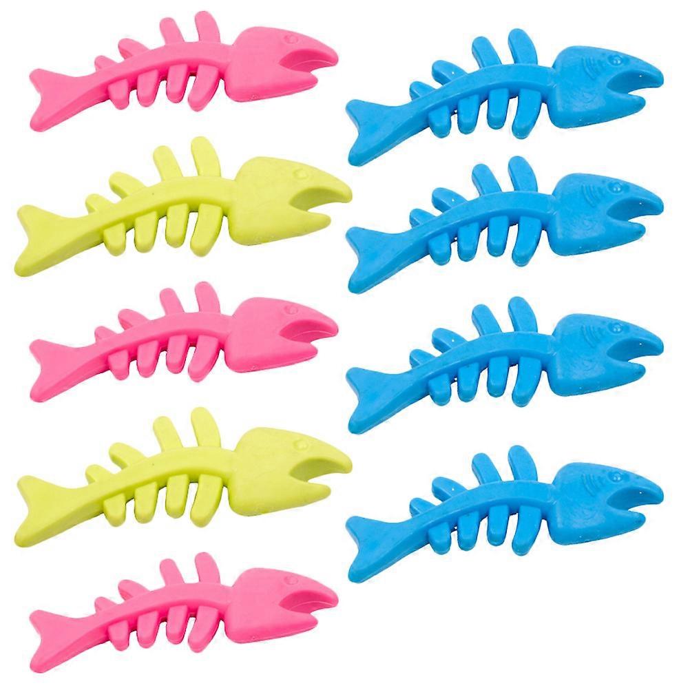Pet Tooth Cleaning Toy Fish Bone Shape Grinding Teeth For Pets 1 Set