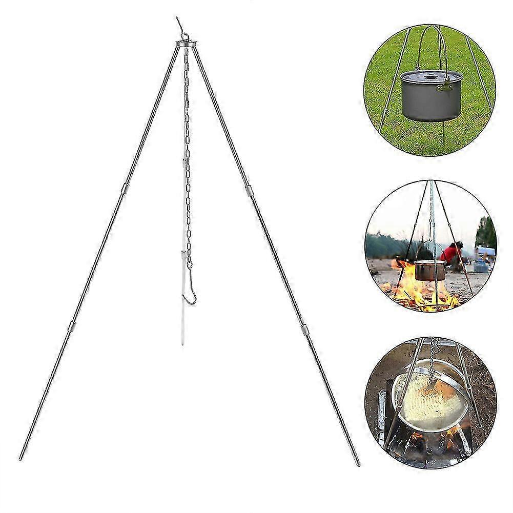 Versatile Campfire Cooking Tripod - Ultimate Support for Outdoor Adventures & BBQ Grilling