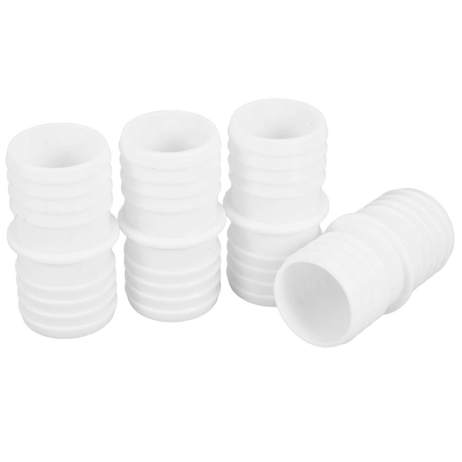 White Plastic Drain Hose Connector for Car Use Versatile and Durable 4 Piece Set