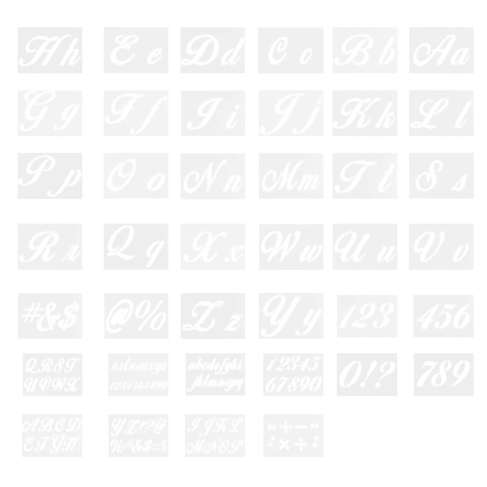 40pcs Painting Stencils DIY English Letter Templates for Creative Art Projects, Easy to Clean, Durable, Versatile for Kids Crafts