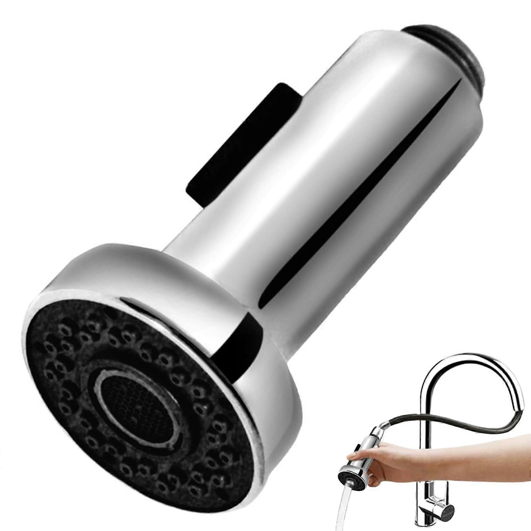 Down Kitchen Sink Tap Spray Head - 2 Function Replacement Spray Attachment for Standard Faucets, Chrome Finish, Easy Installation