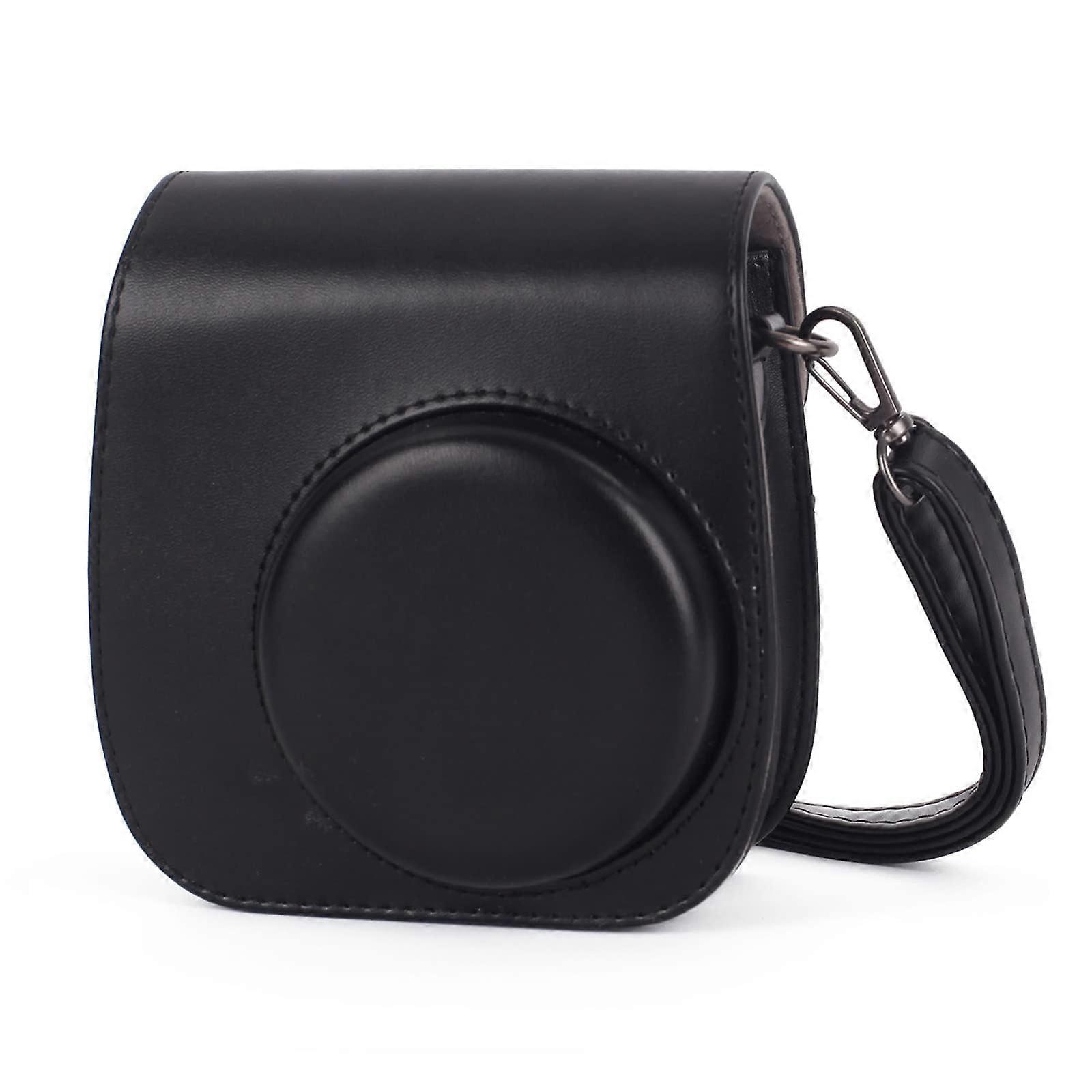 Fujifilm Instax Mini 9 Case, Soft Faux Leather Protective Case with Shoulder Strap and Bag for Fujifilm Instax Mini 8, 8, 9 Instant Camera, Black