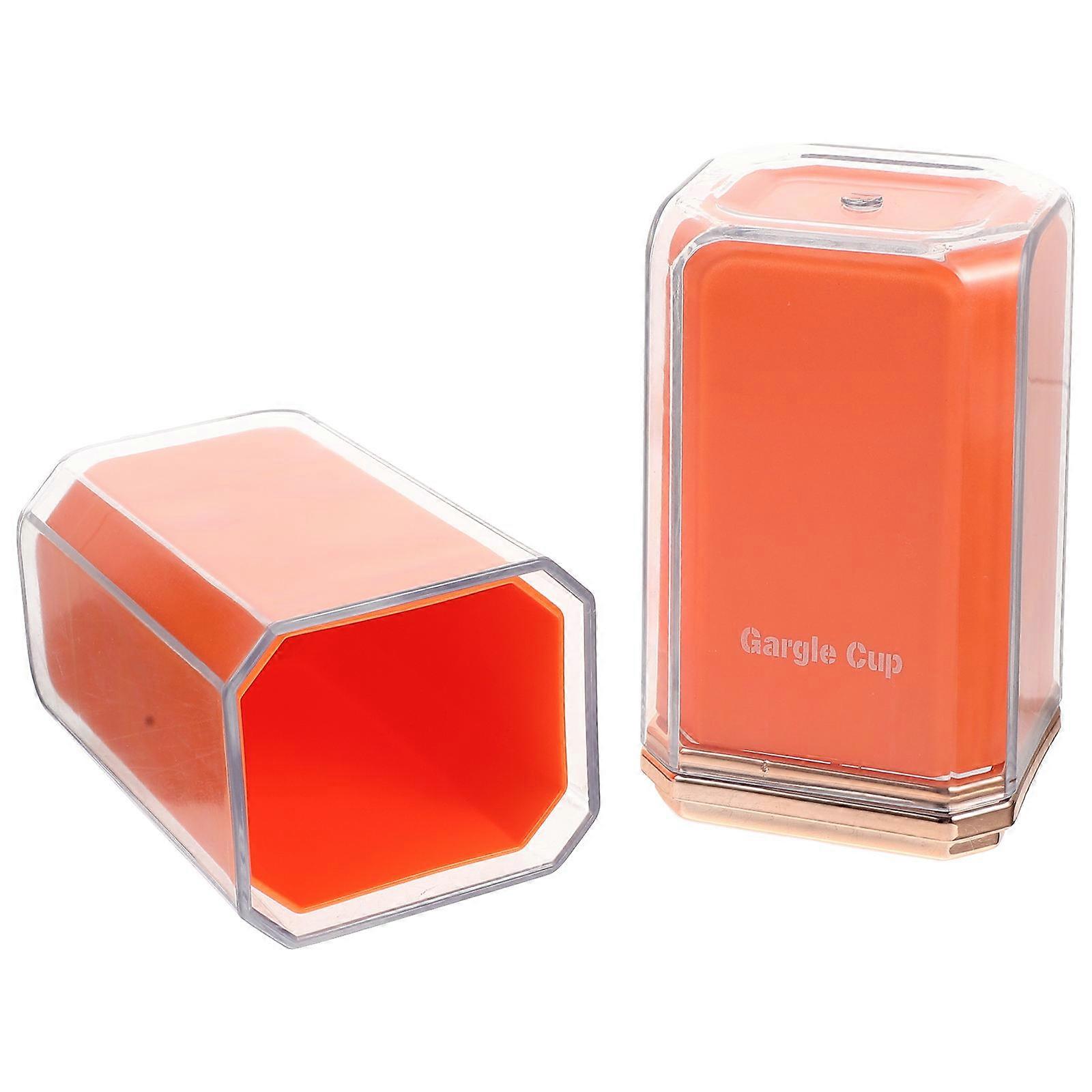 Orange Travel Toothbrush Holder with Cup Multifunction Storage for Toiletries 4 in 1 Design Safe and Antipressure