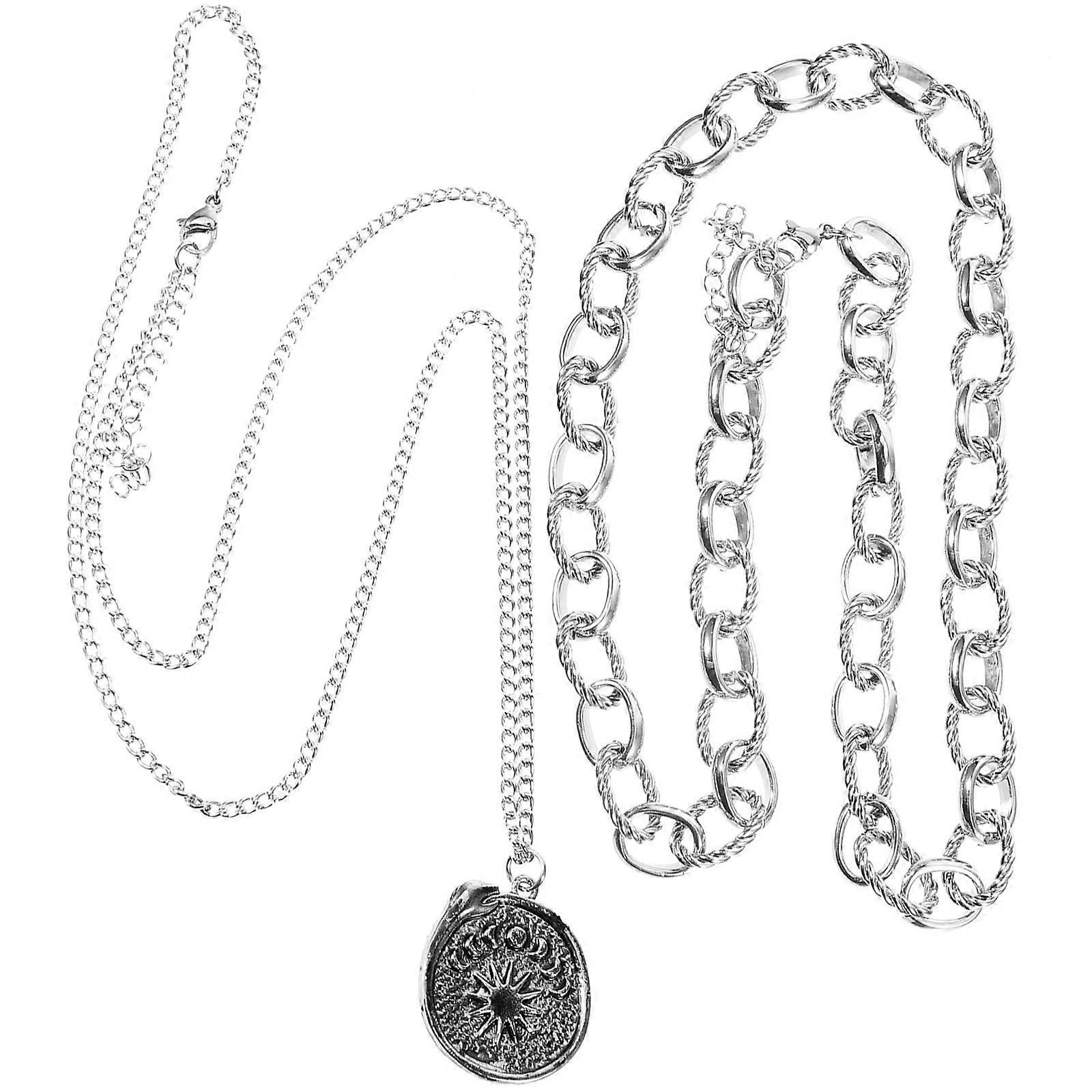 Compass Necklace for Men – Double Layered Clavicle Chain with Pendant, Lightweight and Comfortable Design for Special Occasions
