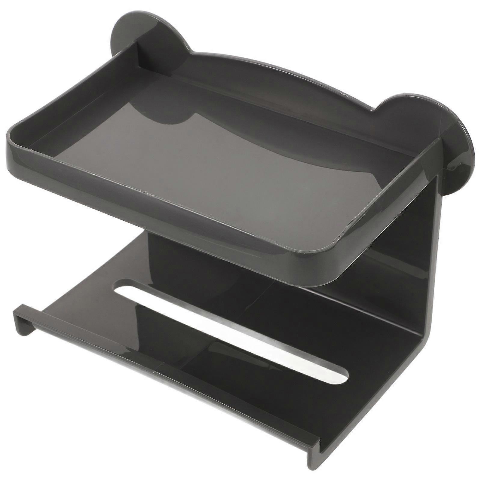 Silver Multifunctional Toilet Paper Holder and Wipe Dispenser for Bathroom Decor Wall Mount PP Material Large Capacity