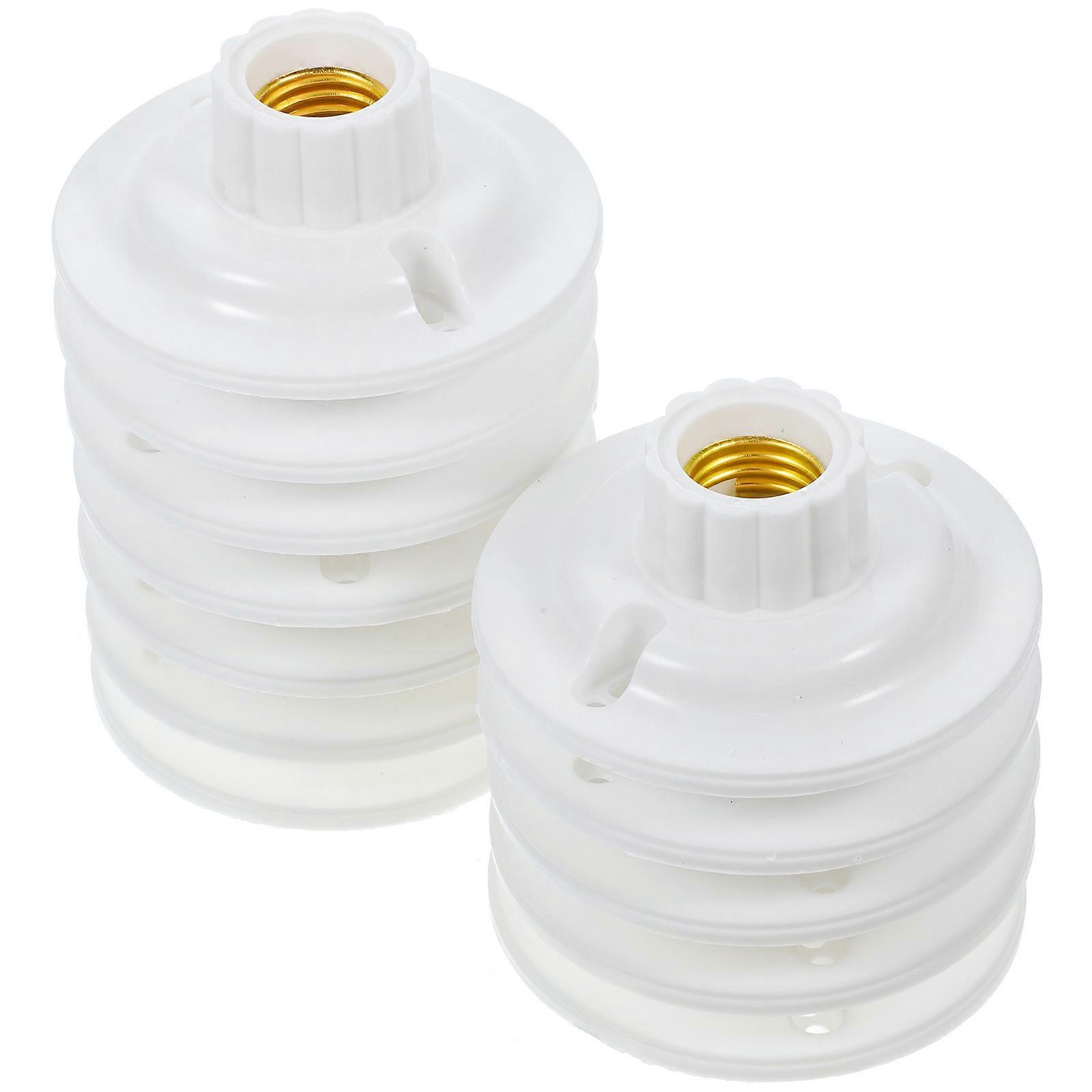 White Plastic Lamp Socket for Home Efficient and Practical E27 Bulb Holder Safe Durable Lightweight Easy to Install 12pcs