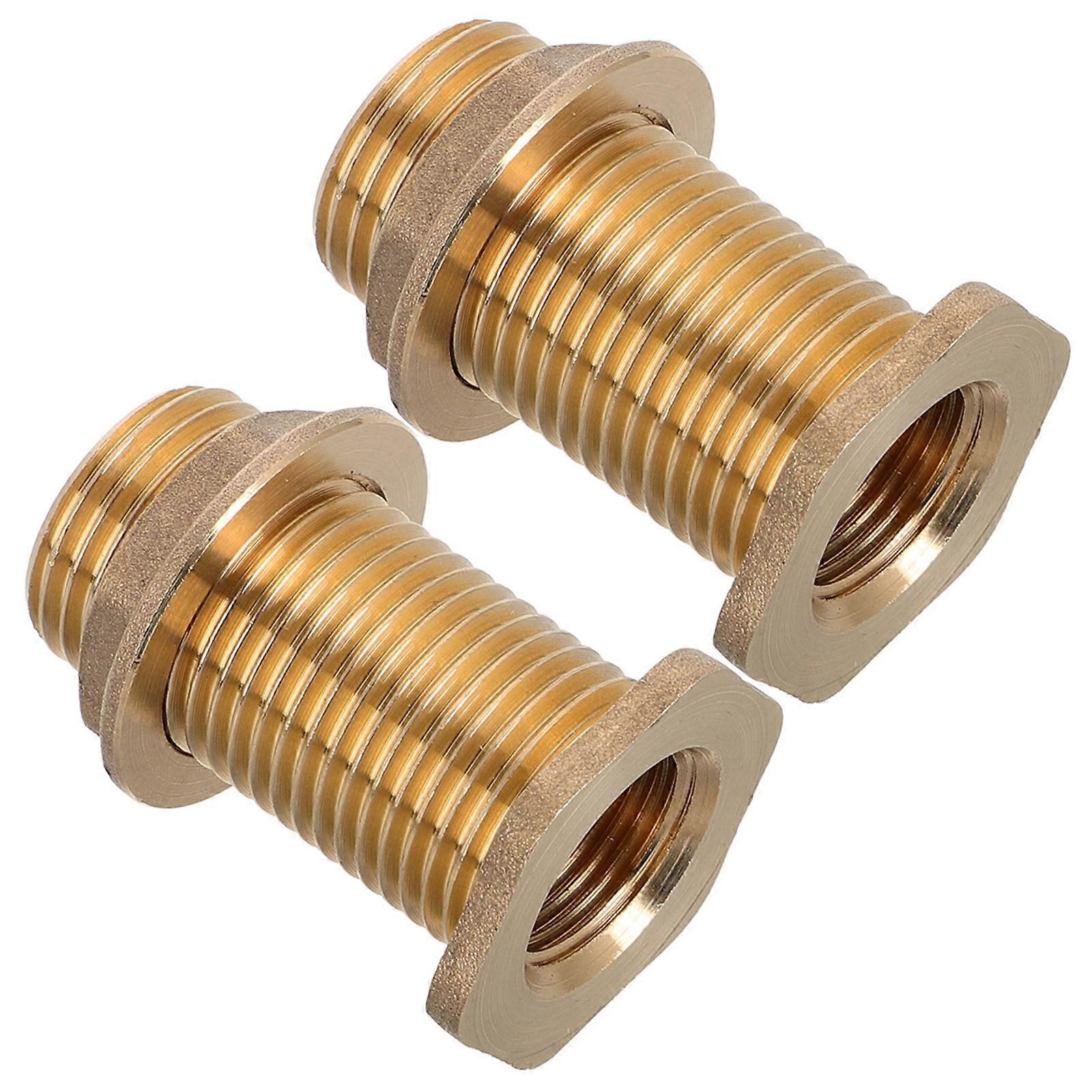 WORGEOUS 2 Pcs Hose Cap Adjustable Stainless Steel Golden Color