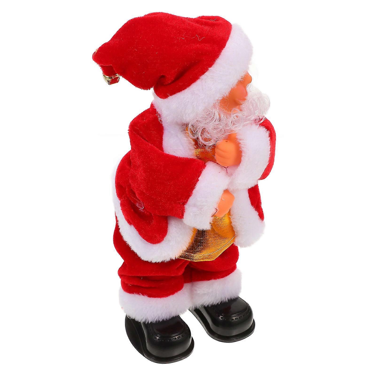 Christmas Party Favor Red Plush Santa Doll for Pet Use Creating Festive Atmosphere