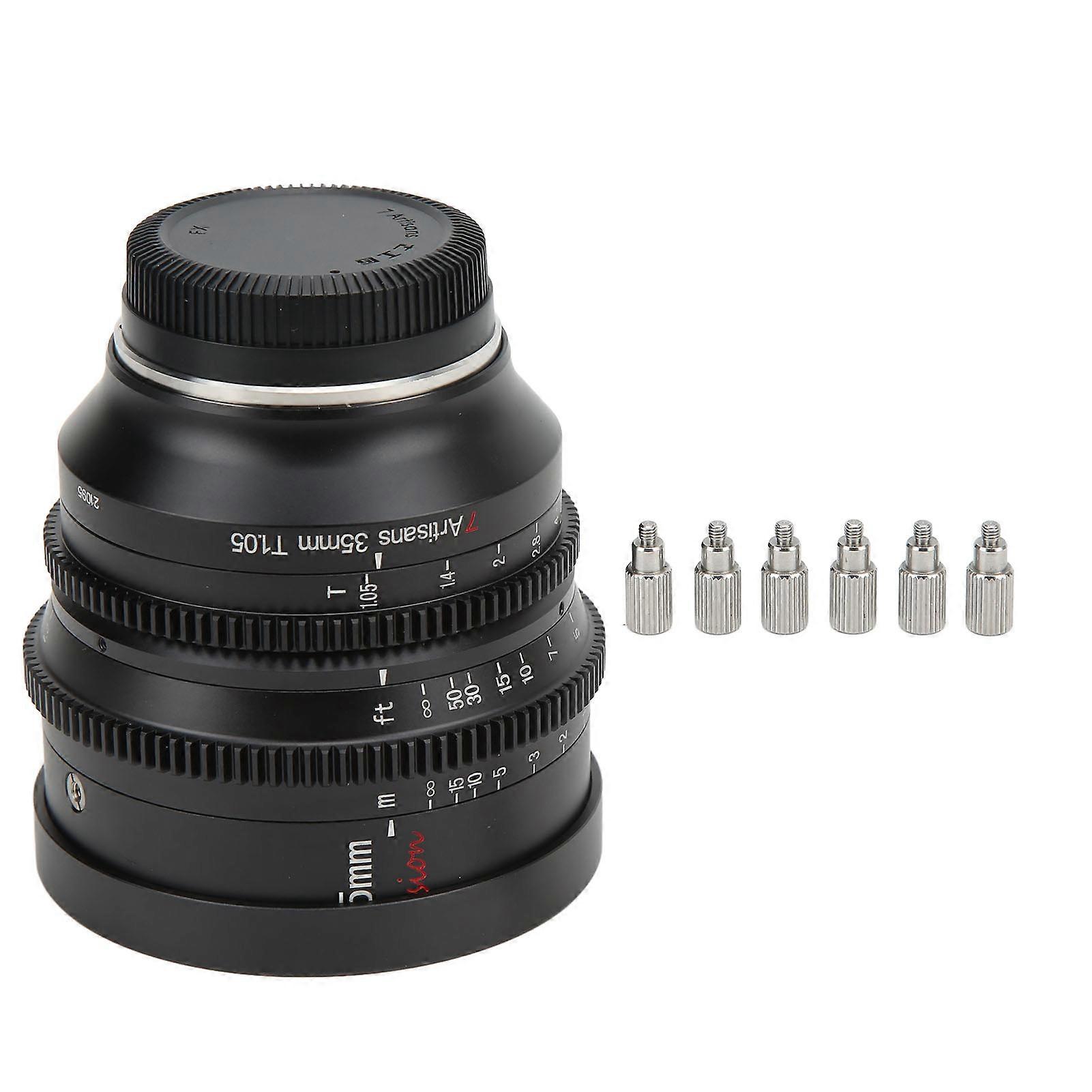 7 Artisans 35mm T1.05 Large Aperture Cinema Lens Manual Focus Wide Angle Cinema Lens for FX Mount Camera Series