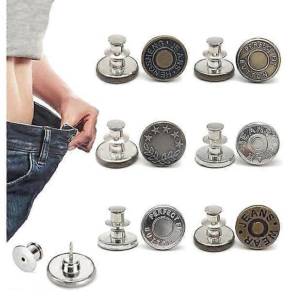 12-pack adjustable jeans buttons