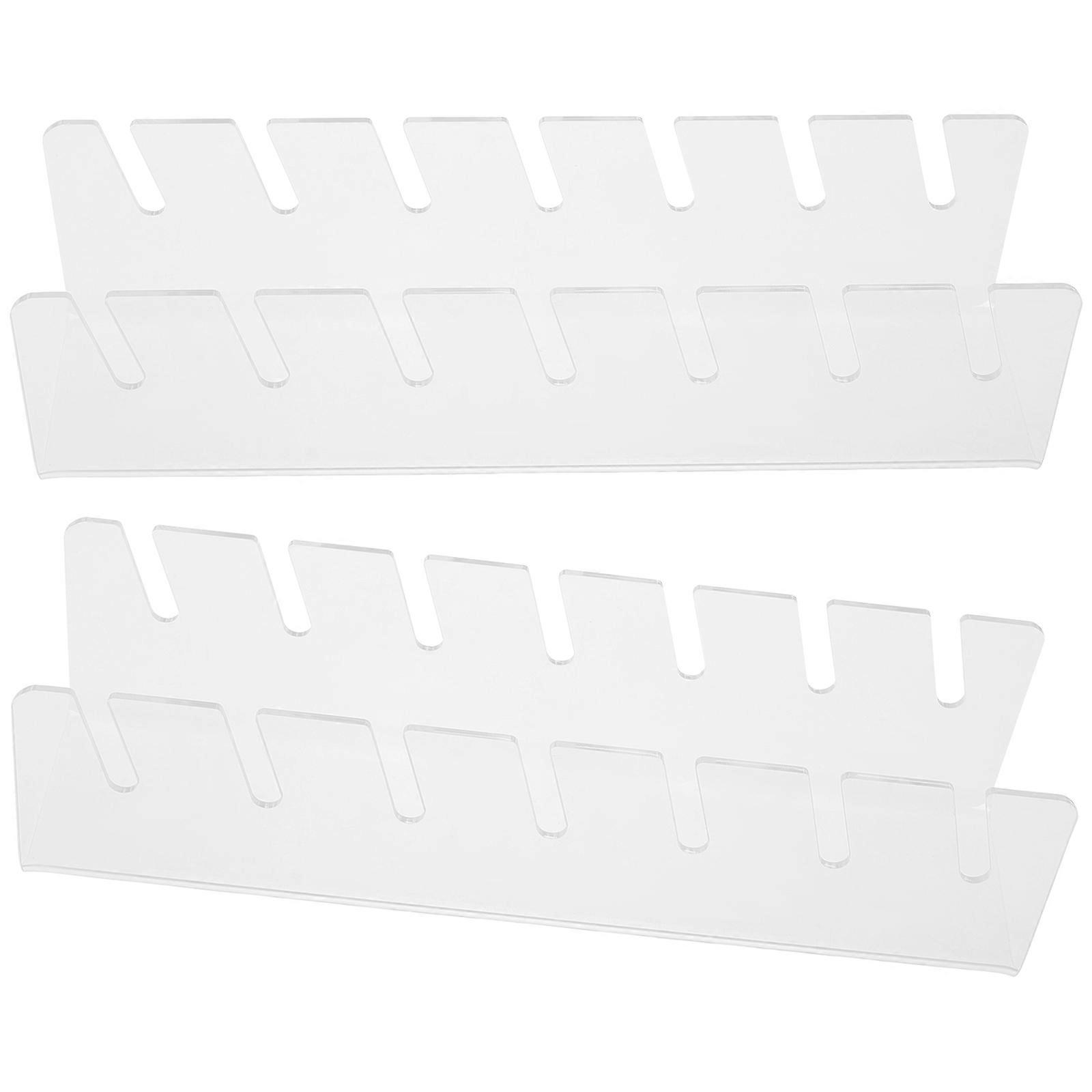 クローゼット用アクリルディスプレイスタンド付きベースボールハットオーガナイザーベッドルームドレッサー用透明省スペースデザイン2個