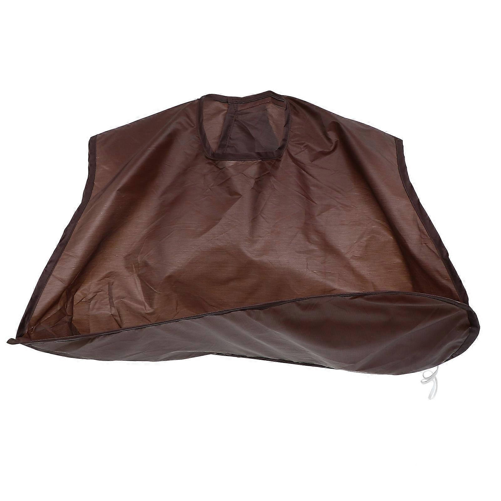Folding Haircutting Cape For Shaving And Haircuts Suitable For Both Genders With Waterproof Material In Coffee Color 1Pack