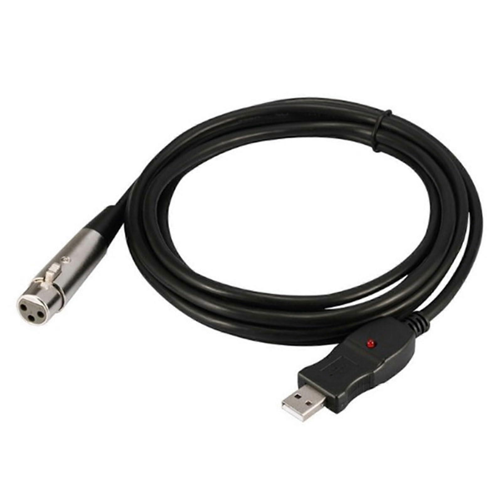 Portable USB Male to 3Pin Female Audio Cable Adapter for Easy Connection of Microphones to Computers for Music Production Ref: 3878