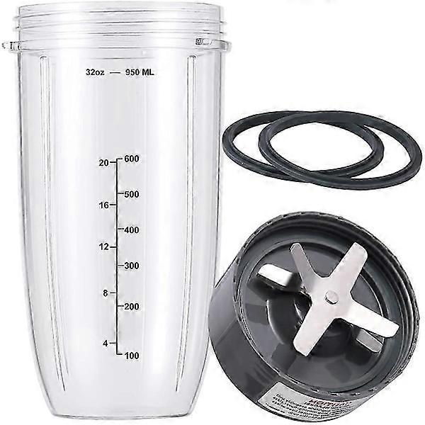Compatible with Nutribullet Blender, Replacement Parts with 1 Cup & 1 Blade, for 600W and 900W
