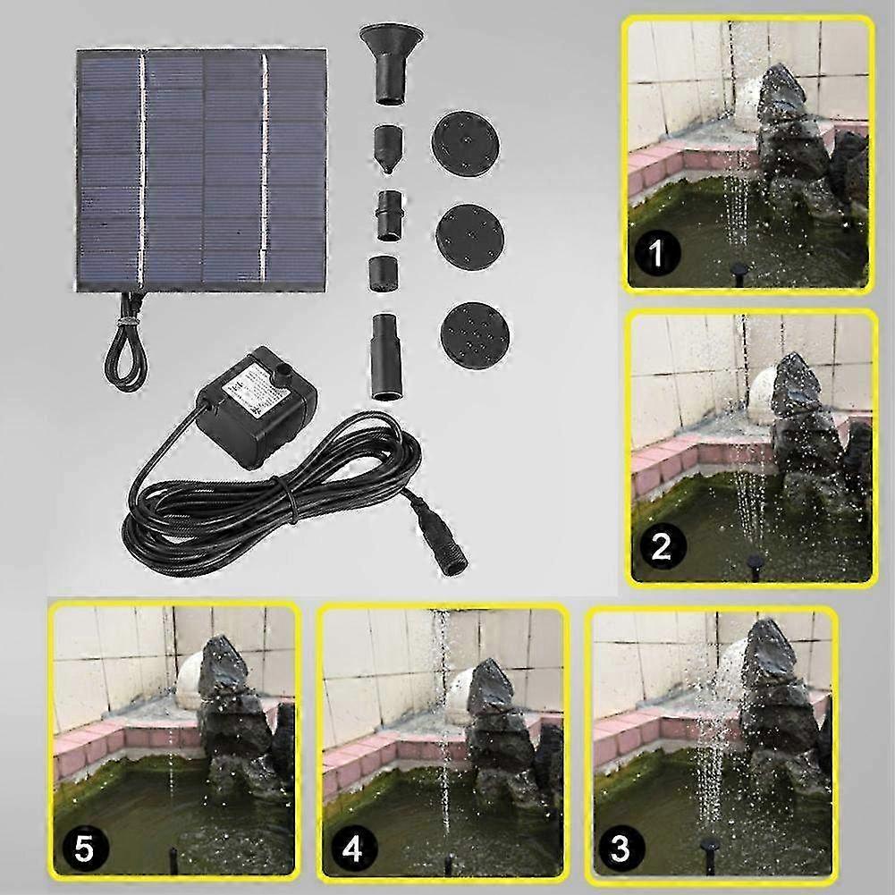 1.4W Solar Powered Submersible Fountain Pump Kit - Water Panel Fountain for Pond & Pool Decoration