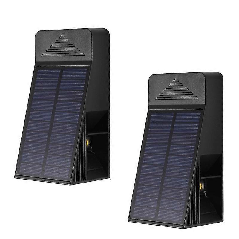3-Sided Adjustable Angle Solar Wall Light 2pcs Warm White