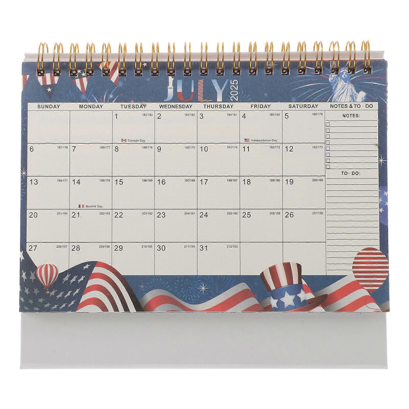 Mini Desk Calendar Pink Compact Monthly Planner Standing Flip Design Thick Paper Smooth Page Turn Home Office Decor Portable Scheduling