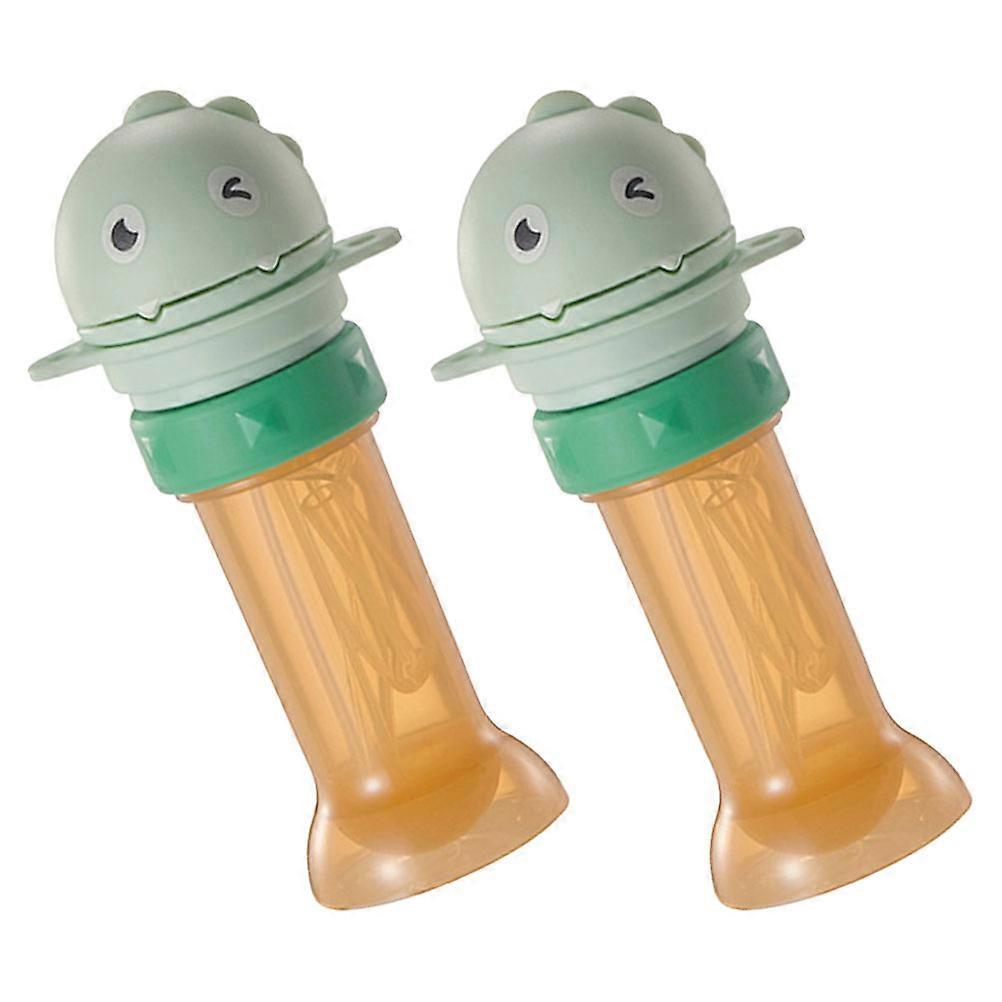 Dinosaur Shape Bottle Straw Cap For Babies 12.00X6.00X6.00CM Home Use Portable Design 2Pcs