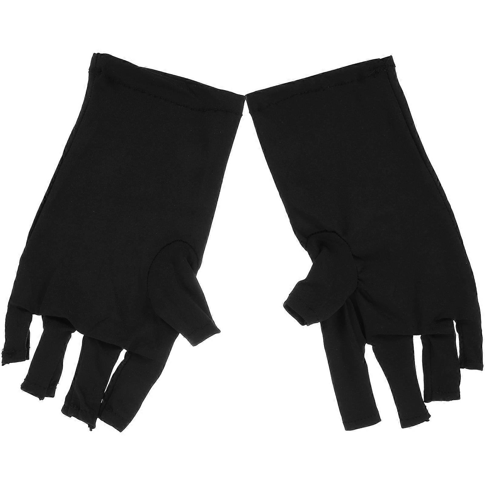 Manicure Anti Tanning Gloves Uv Protection Driving Fishing Hiking Block Ultraviolet Rays 23X9cm 2Pairs