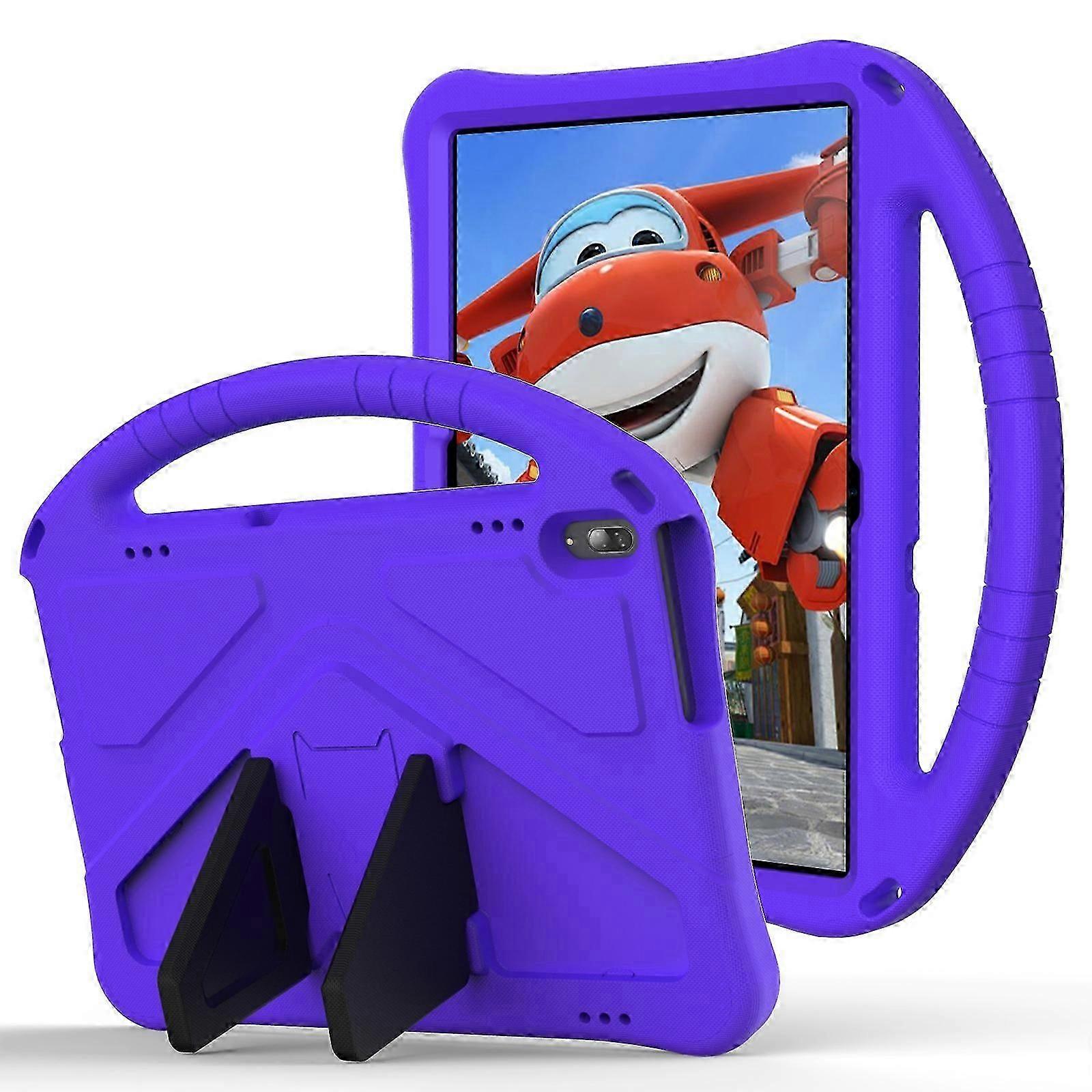 Tablet Case For Lenovo Tab P10 TB-X705F/L EVA Flat Anti Falling Protective Case Shell with Holder(Purple)