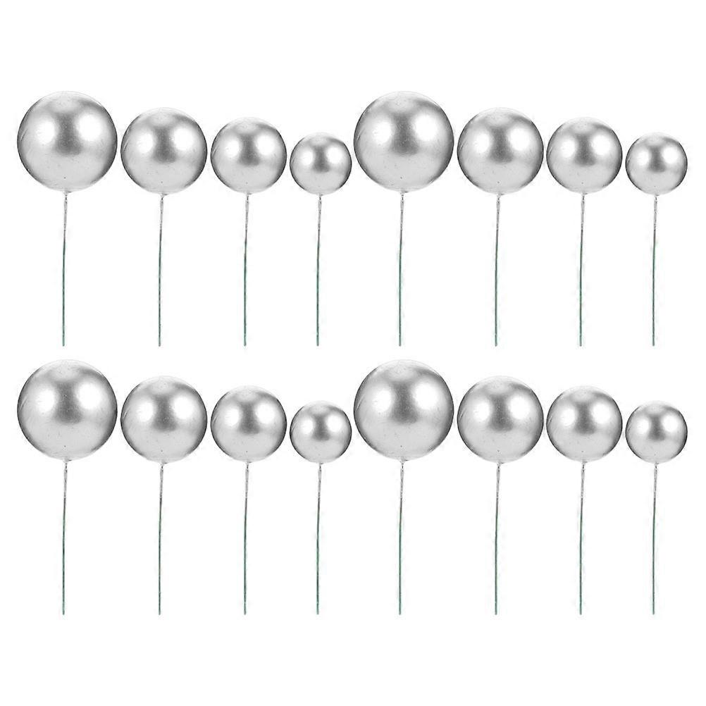 Silver Froth Cake Toppers with Unique Shapes for Decoration Add Happy Atmosphere to Party 40Pcs