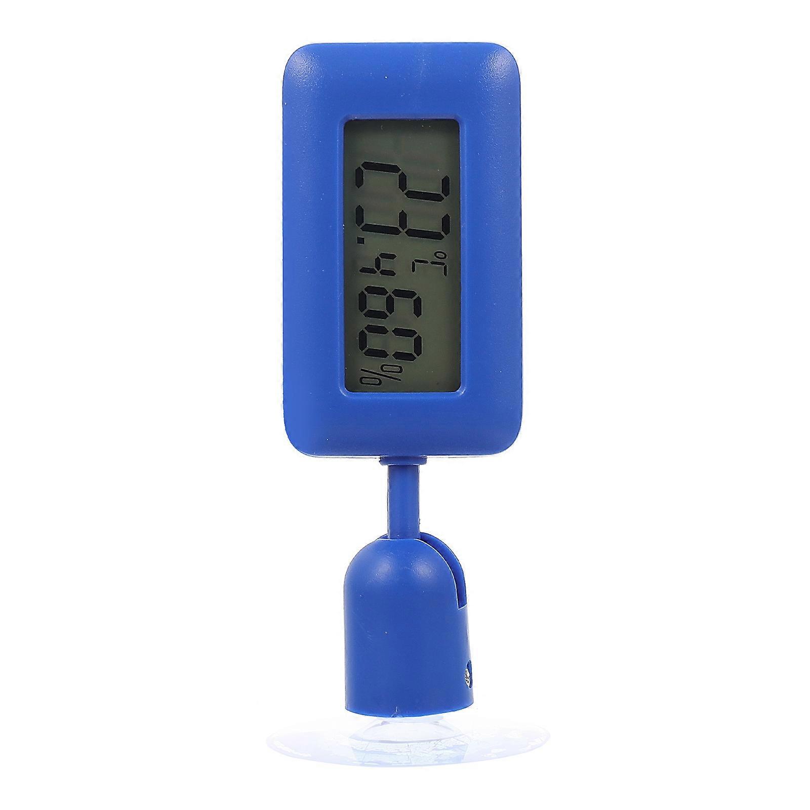 Mini Hygrometer Thermometer For Aquarium Home Use Sensitive Induction Blue Color Temperature Measurement 1Pcs
