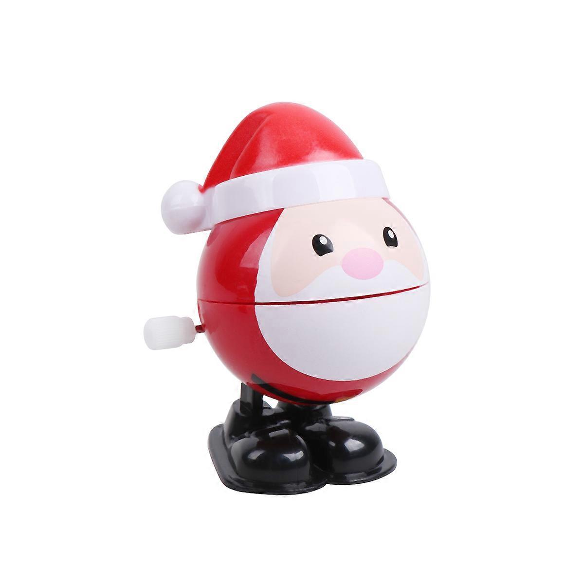 2Pcs Clockwork Santa Claus Toys For Children New Year Celebration Party Supplies 4X4X6.5Cm