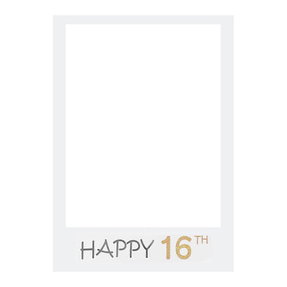 Happy 16th Birthday Photo Props with Unique Paper Frames for Picture Use Lightweight and 16th