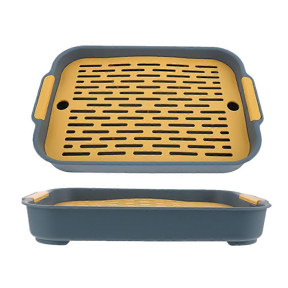 2pcs Bunny Pet Toilet for Small Animals, Litter Box with Filtering Base for Guinea Pigs and Hamsters, Compact Design for Easy Cleaning