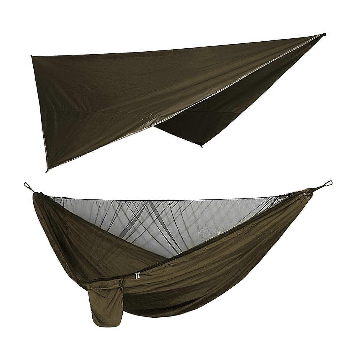 Lightweight Outdoor Hammock Tent with Sunshade Awning for Camping, Hiking, and Climbing – Portable and Easy to Carry