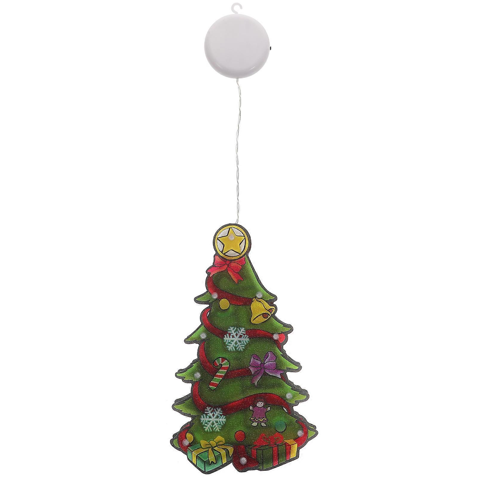 It seems like you're referring to a product description for a **1pc LED Christmas Suction Cup Lamp** in a **Tree Shape**, designed for holiday