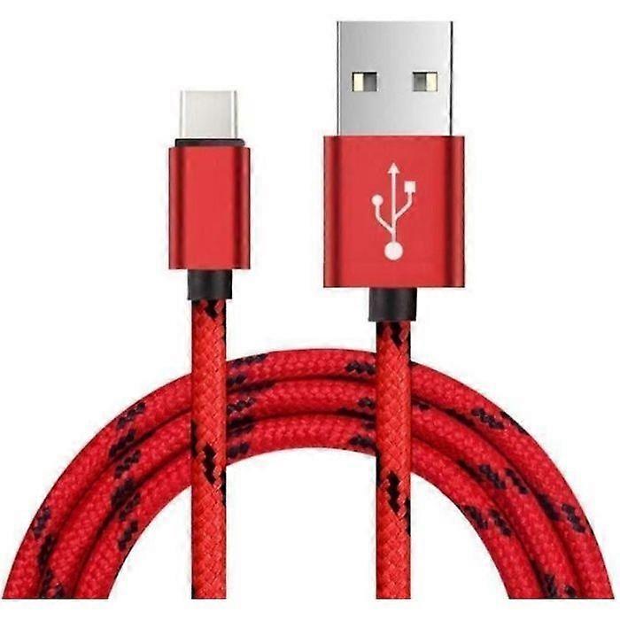 2m Type C USB-C Data Sync Charger Cable for Huawei P9 NEXUS 5X 6P Oneplus 3 ZUK Z2 USB Type C Cable- Red