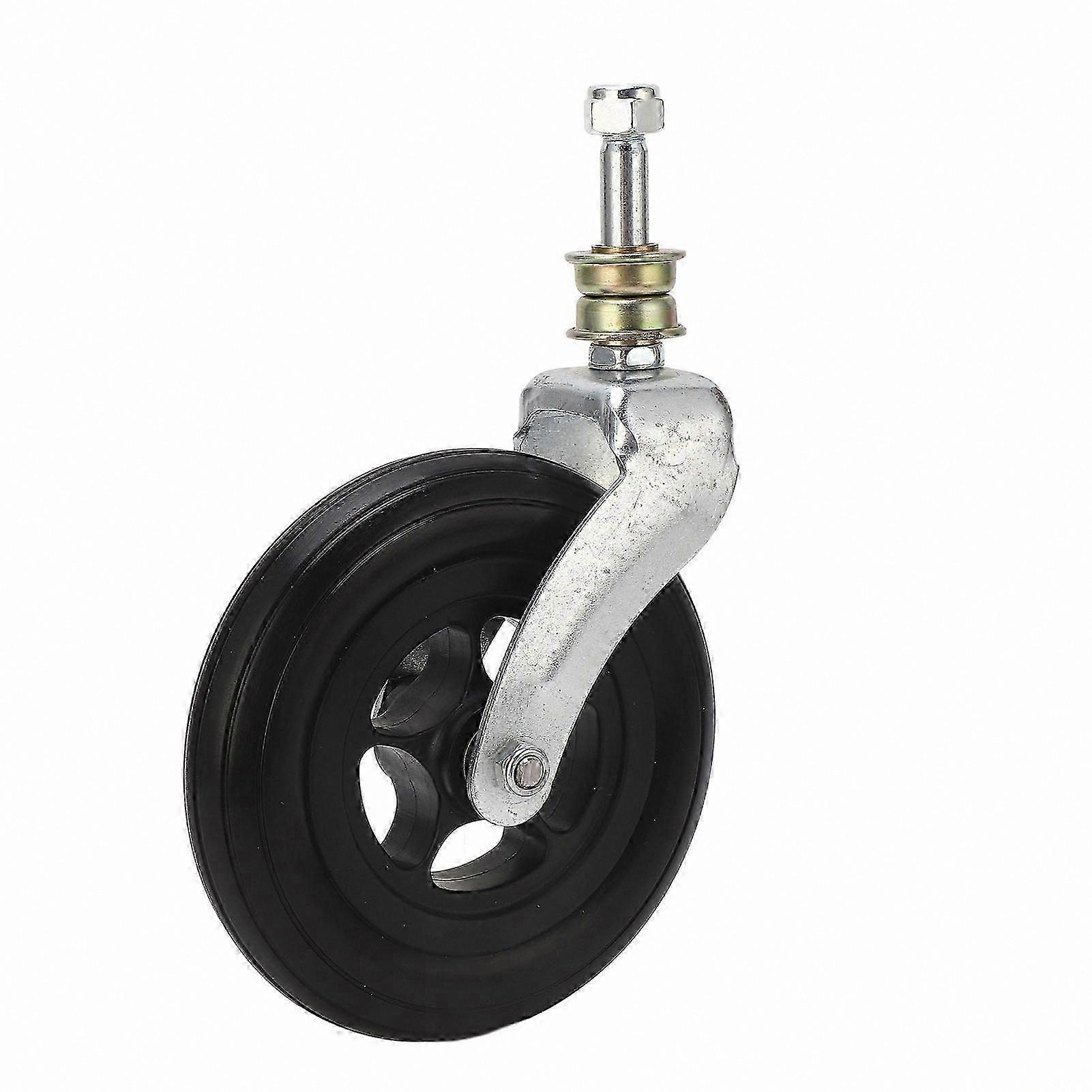 車椅子およびスクーターフロントキャスター交換用衝撃吸収機能付きユニバーサル 6 インチブラック PU ホイール