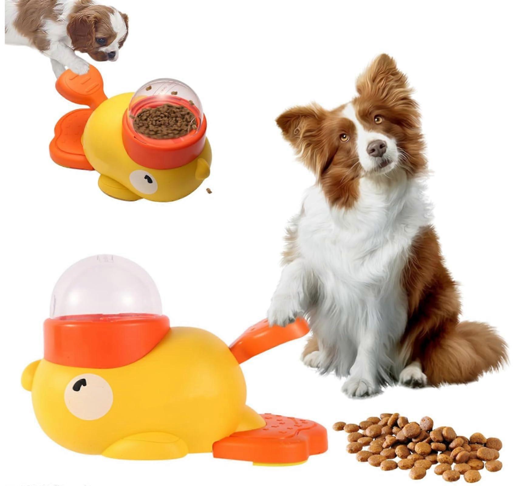 Slow Feeder Dog Toy Duck Shape Interactive Pet Food Dispenser Dispenser for Cats and Dogs, Mental Stimulation Fun Enrichment Activity