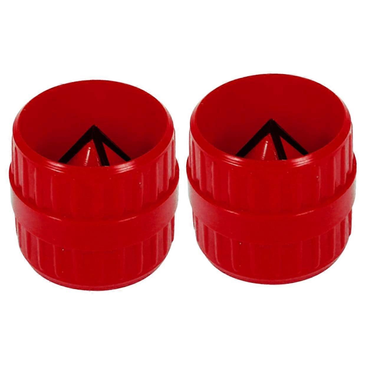 Copper Pipe Deburring Tool Two Pack External Chamfer Tool For Deburring Pipes ABS Red