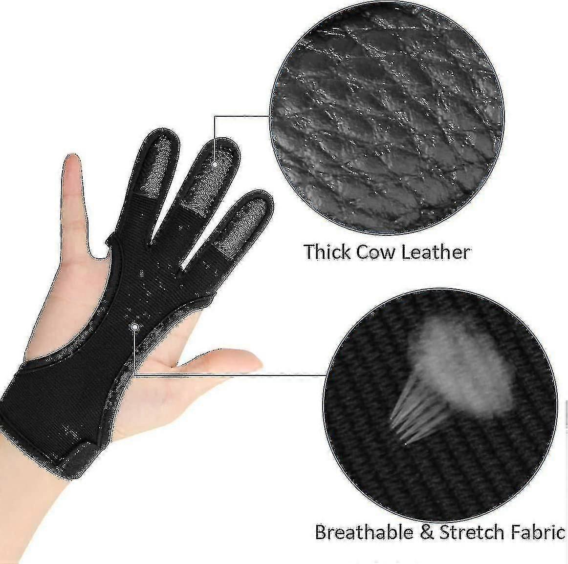 Bogenschießen Finger Handschuh Feder Bogen Schießen Jagd Schutz Handschuhe für männliche weibliche Erwachsene - S